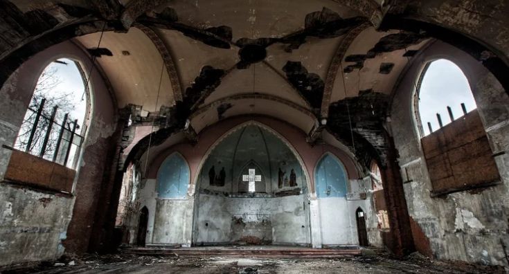 Interior of an abandoned church