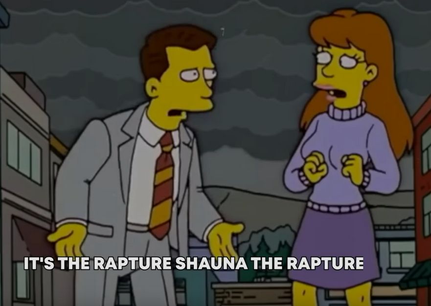 The Simpsons rapture prediction scene
